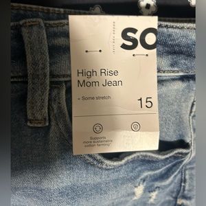 NWT Kohl’s So High Rise Mom Denim Jeans- size 15
